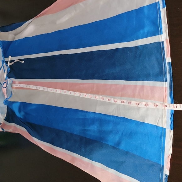 Lemlem x H&M Satiny Strappy Lightweight Flowy Sheath Slip Striped Dress Size L - Picture 6 of 11